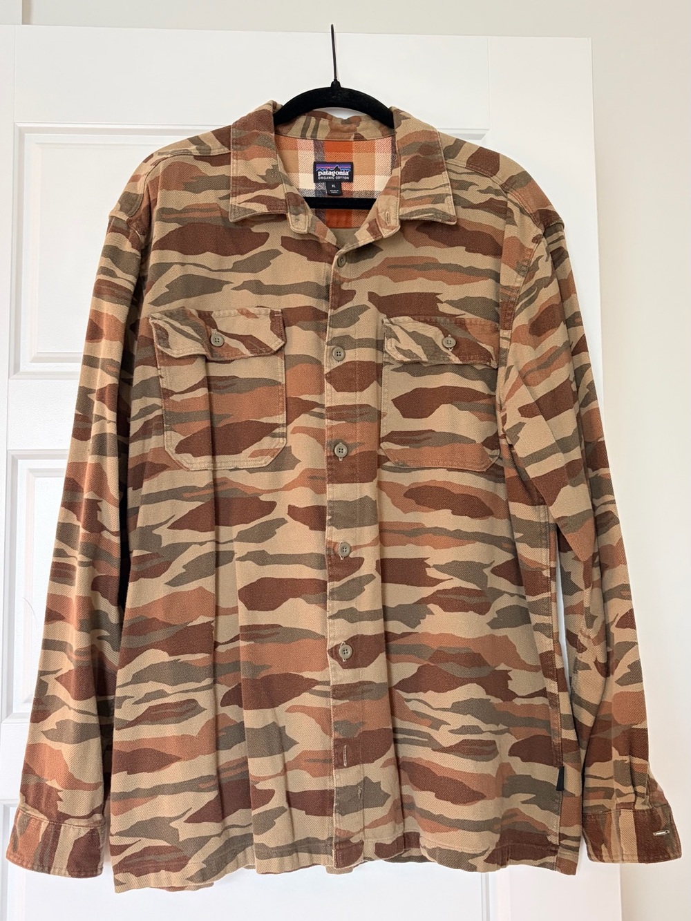 Patagonia Men's Brown Camo Button-Up Field Jacket